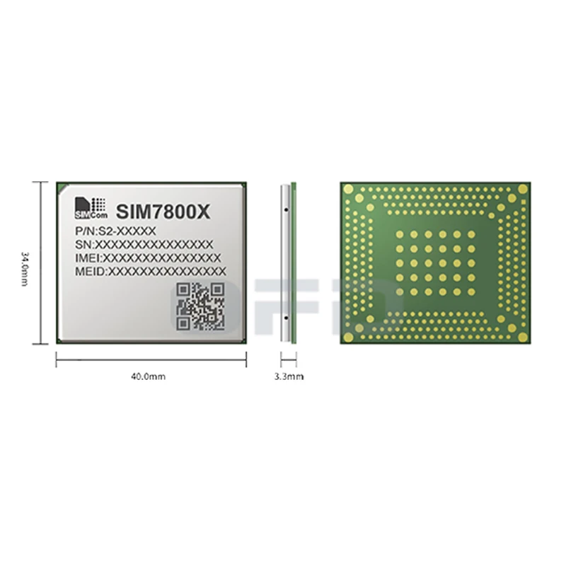 Original SIMCom SIM7800X Series Module Open CPU GNSS SGMII FOTA eCall Dual-Band GSM/GPRS/EDGE Automotive LTE Cat 4 Module