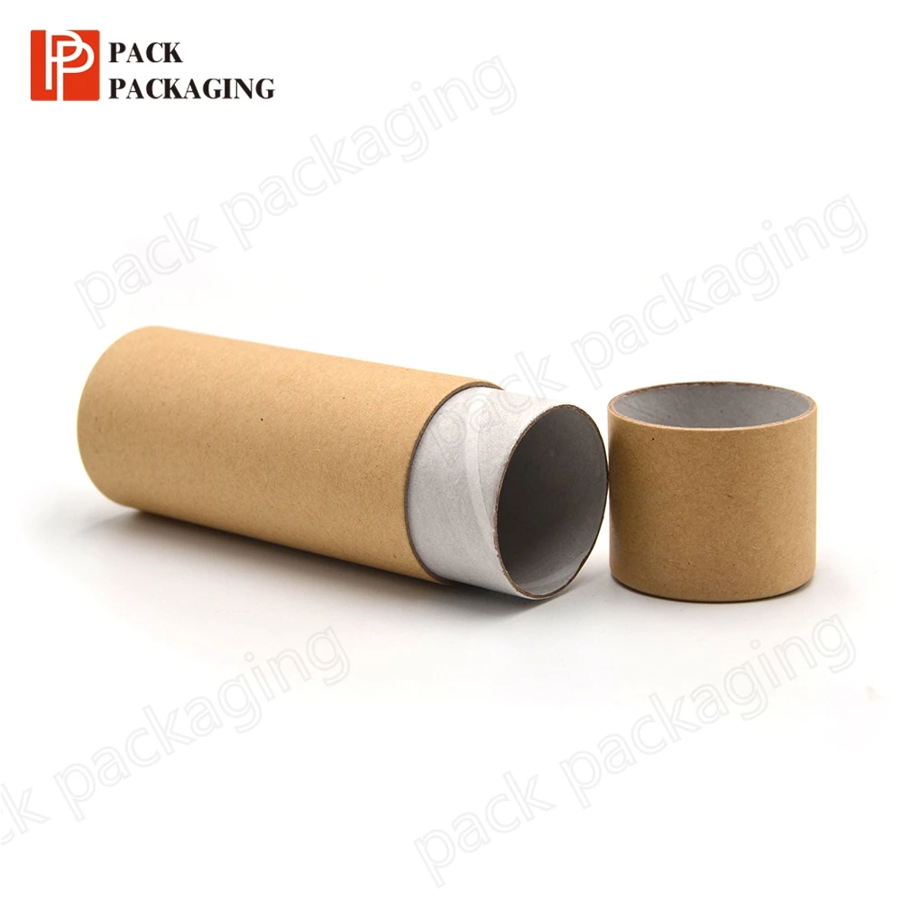 Environmentally Friendly customizable Stock Brown kraft Paper tube cylindrical round paper tube packaging