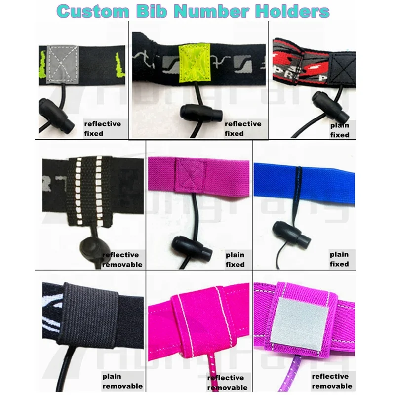 Triathlon Sport Race Bibs Belt Custom Logo Race Number Belt Elastic Running Race Belt Triathlon with Brand Logo