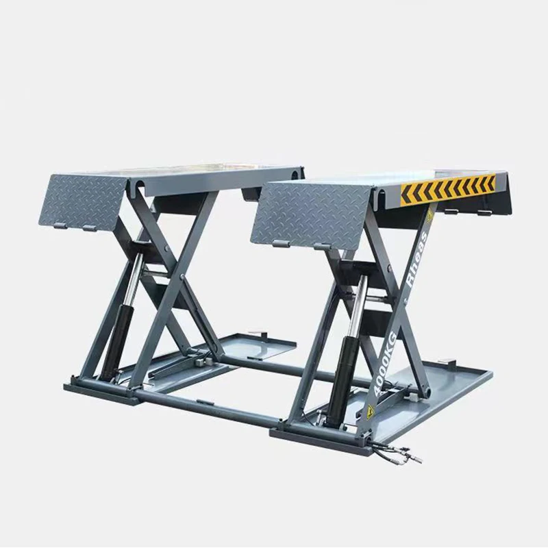 4000kg Expprted German Industrial Mid-Position Scissor Lifter Double Cylinder Scissor Lifter Hydraulic car lift