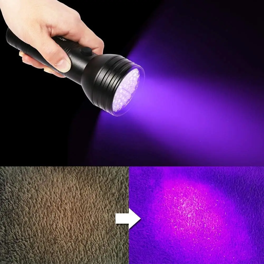 Wholesale Price High Bright Portable Handled 51 LED UV Ultraviolet Blacklight Detector Flashlight for Pet Urine