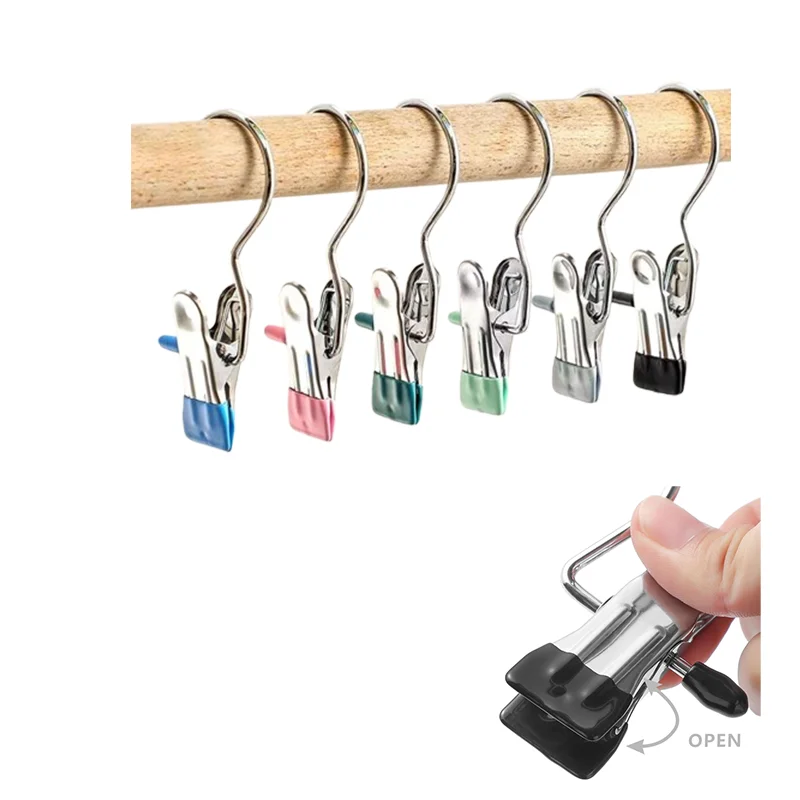 Cheap Assorted Colorful Hook Boot Hangers Metal Hanging Hold Clips Hanging Hooks for Home Travel Clothes Pins