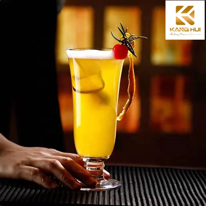 sale custom logo transparent lead free crystal morden style wide mouth stemless 380ml wine juice glass