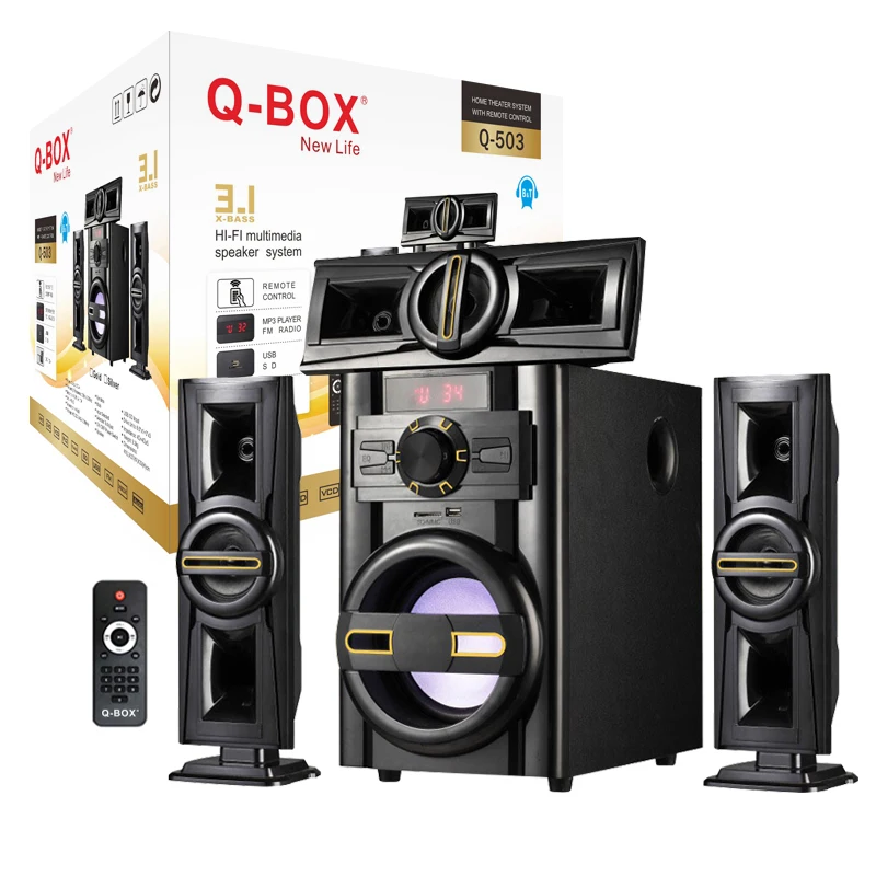 Q BOX Q 503 New sound box sub onyx studio 6 speaker small amp with sub woofer outputs (1600288181164)