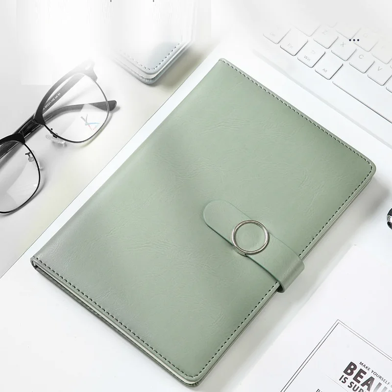 Customized Size Embossed Logo PU Leather Hardcover Journal Daily Self Improvement Planner Gold Foil Notebook