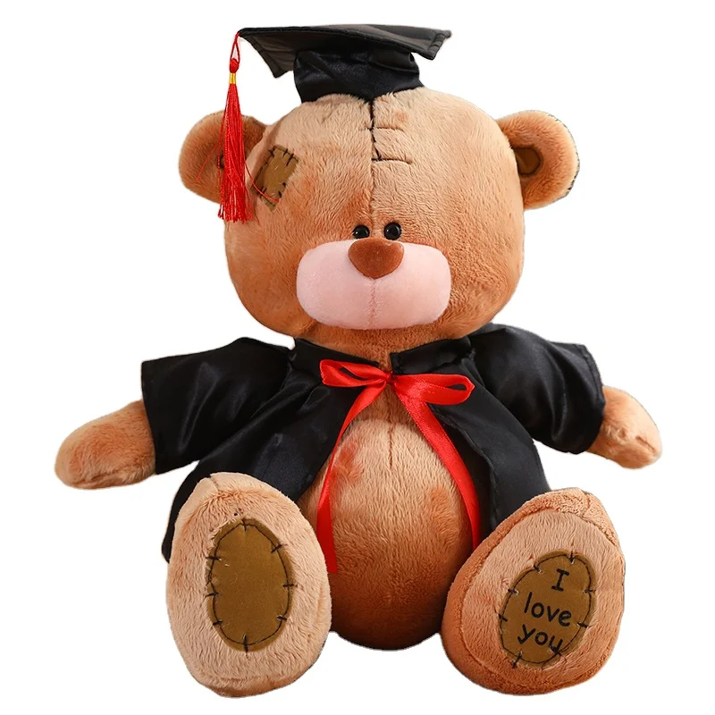 New hot graduation season bear cute stuffed toy teddy bear Teddy bear wearing doctoral hat