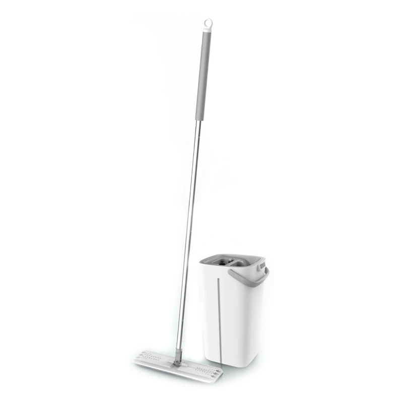 Topwill 2022 Wholesale Hand Free Microfiber Cleaning Floor Mops Easy Squeeze 360 Spin Magic Flat Floor Mop And Bucket Set