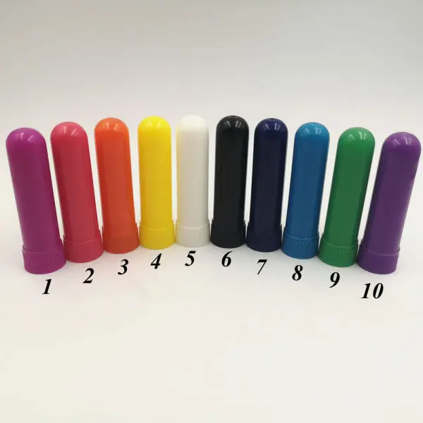 Custom logo White Black Empty Nasal Plastic Inhaler Stick Aromatherapy  Essential Oil Nasal Inhaler Tube For Diffuser Stick