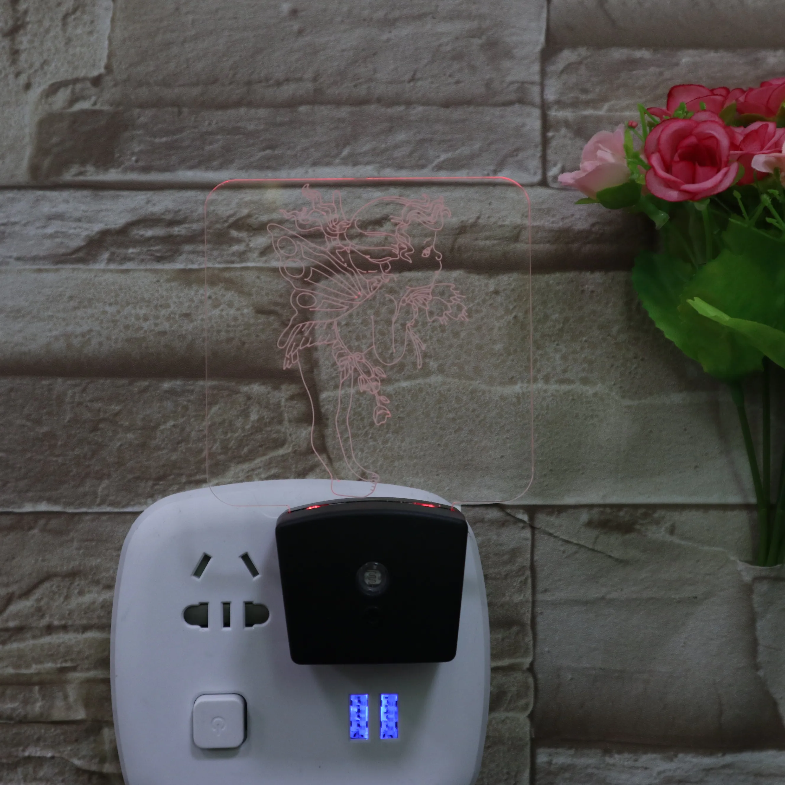 US Uk Eu Plug LED wall lamp with light motion sensor smart Motion sensing night light induction Dawn to dusk led wall light