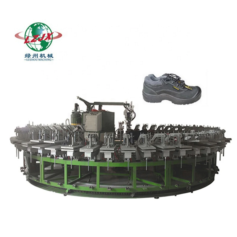 two colors pu sole safety boot shoe making machine