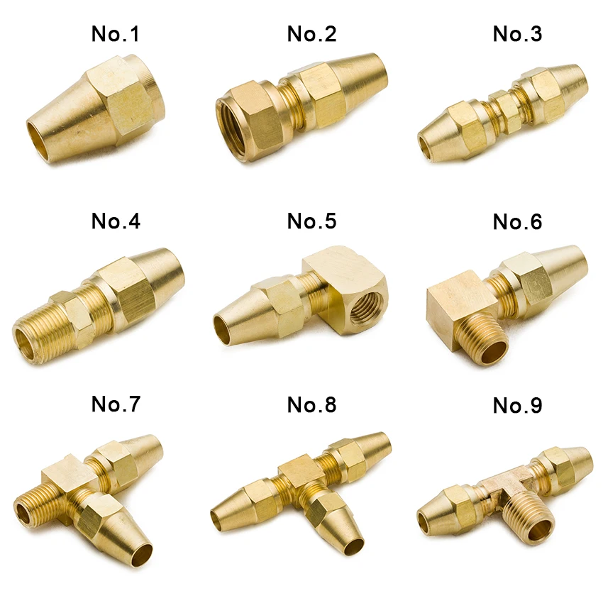 High Quality D.O.T Brass Compression Ferrule Hose Tube Pipe Fitting Sleeve for Metal Pipe