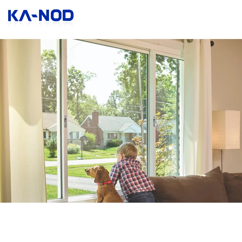 Residential Project Aluminum windows doors thermal break Low E Glass automatic sliding window opener