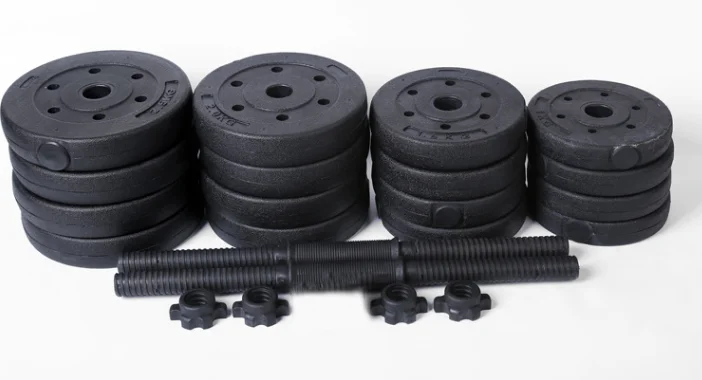 50kg Weight Lifting Environmental Plastic Concrete Material Cement Dumbbell