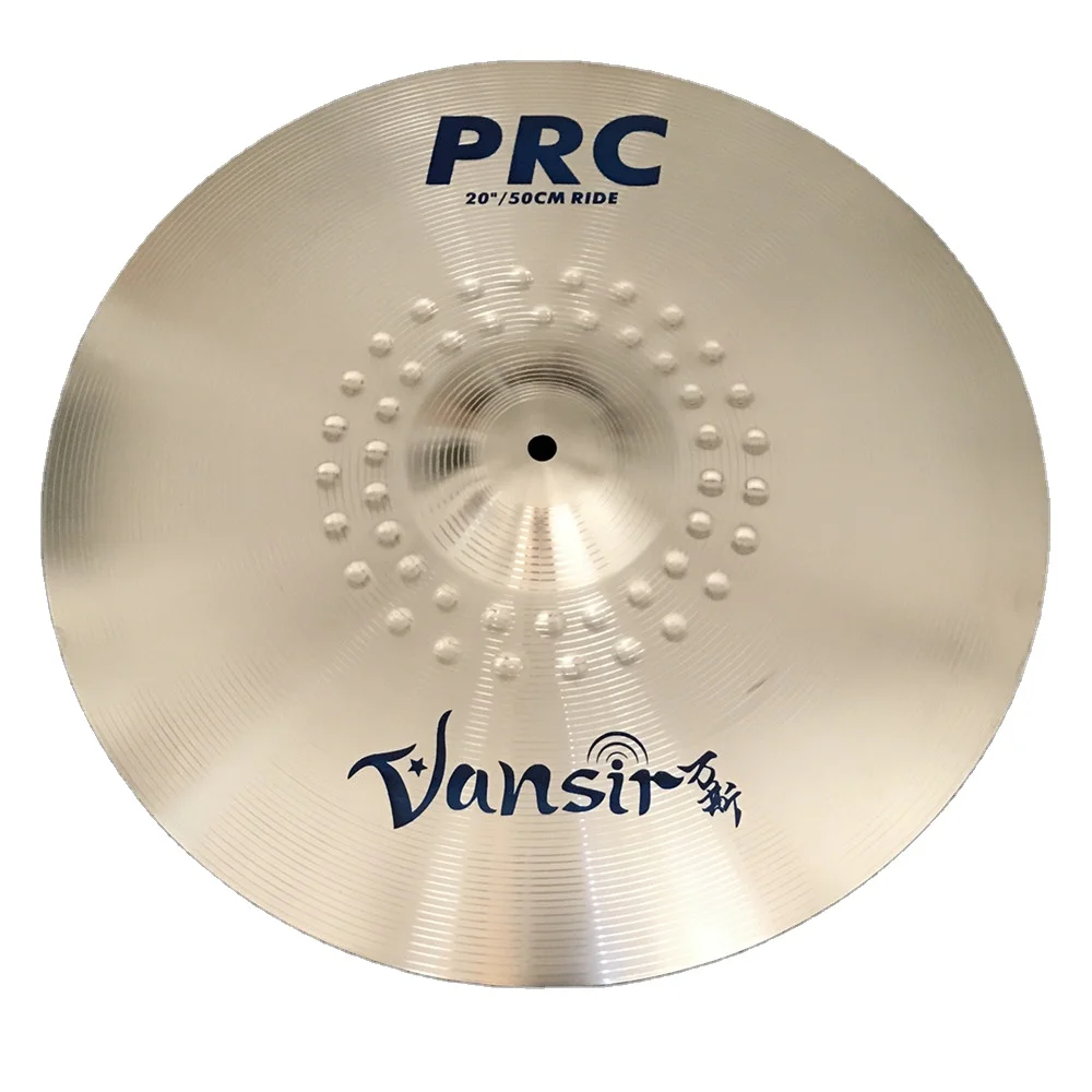 Vansir Polishing Silver Color Alloy Cymbal Set 14'HH+16' Crash+18' Crash+20' Ride with Cymbal bag