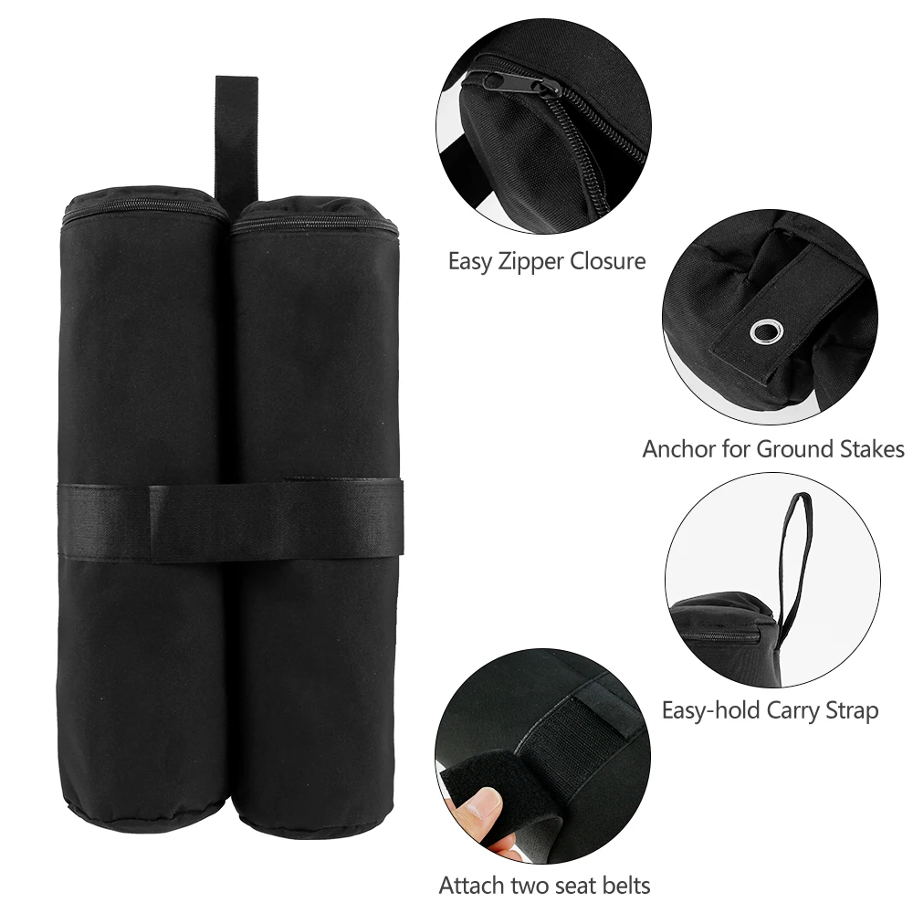 Outdoor Canopy Feet Flood Sandbag Black Blue Green Yellow Red Khaki Color Stand  Weight-Bearing Sandbags Set For Tents