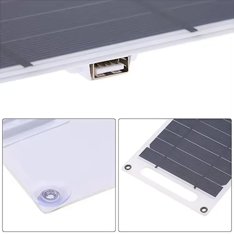 Solar Panel with USB interface Waterproof Outdoor Camping Portable Battery Mobile Phone Charging Bank Charging Panel