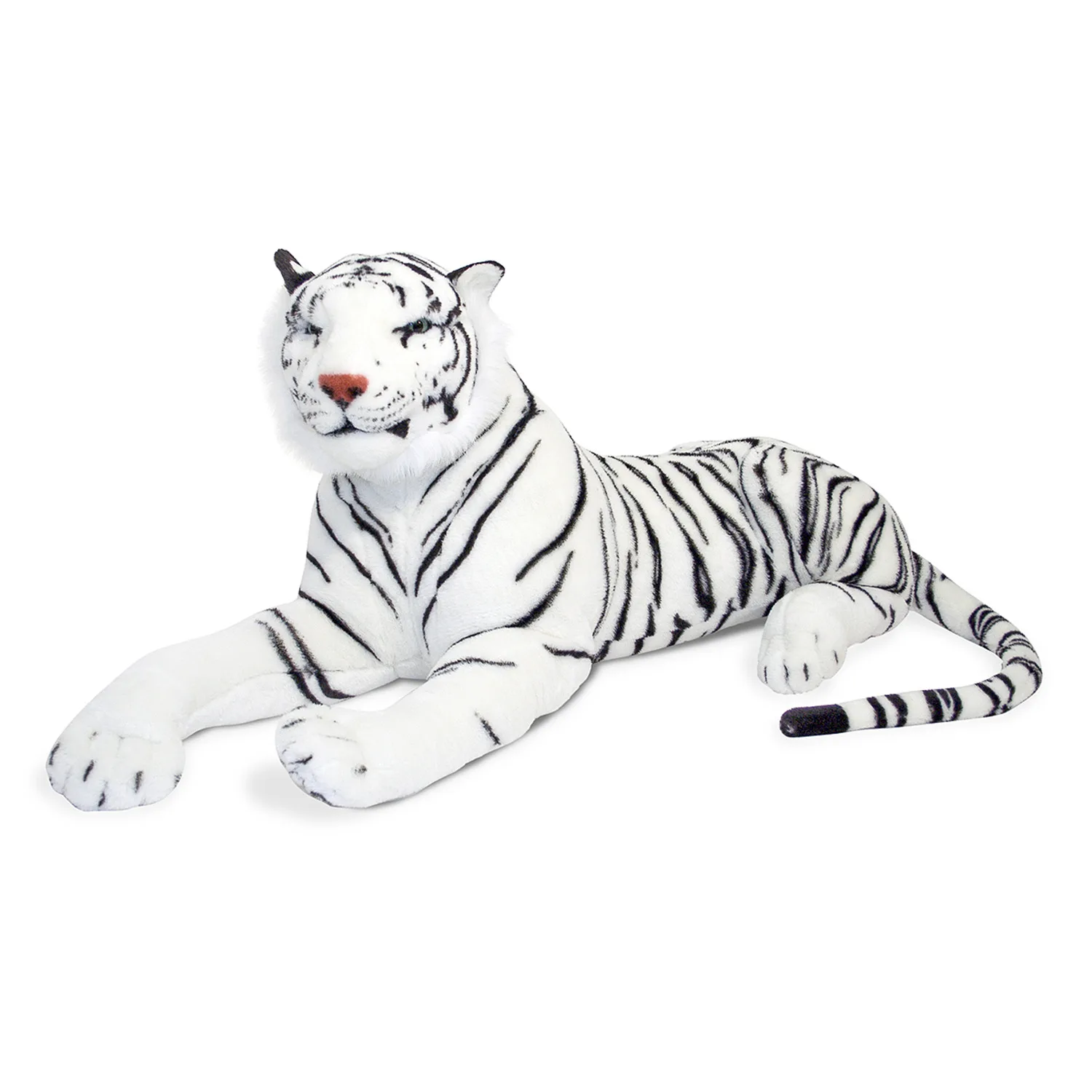 
New Customized sizes Realistic Lifelike Giant Big Plush Stuffed Wild Animal Tiger Brown Whiter Doll 