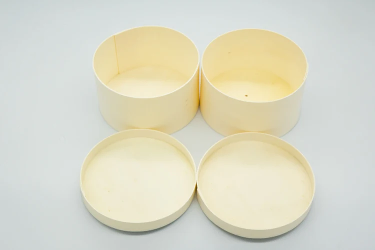 Custom Unfinished Round Soft Wood Birch Bark Handmade Cheese Cake Packaging Box For Gift