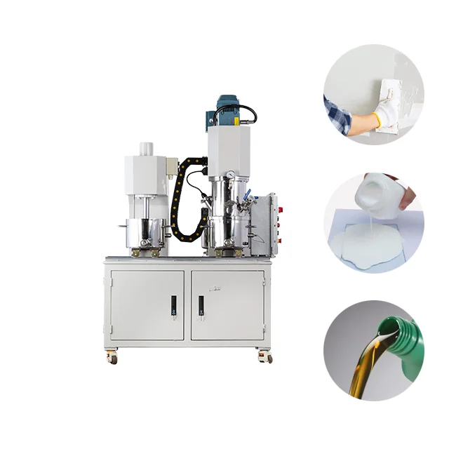 Lab small scale 2L FXDJ-2 Double Planetary Mixer with vacuum cover suitable for Adhesive Sealant Glue