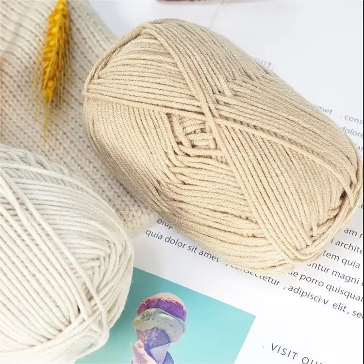 50 г 3ply 4ply 5ply 6ply 8ply детское молоко хлопок красочная Акриловая Пряжа мягкая акриловая шерстяная пряжа для шитья ручного вязания крючком