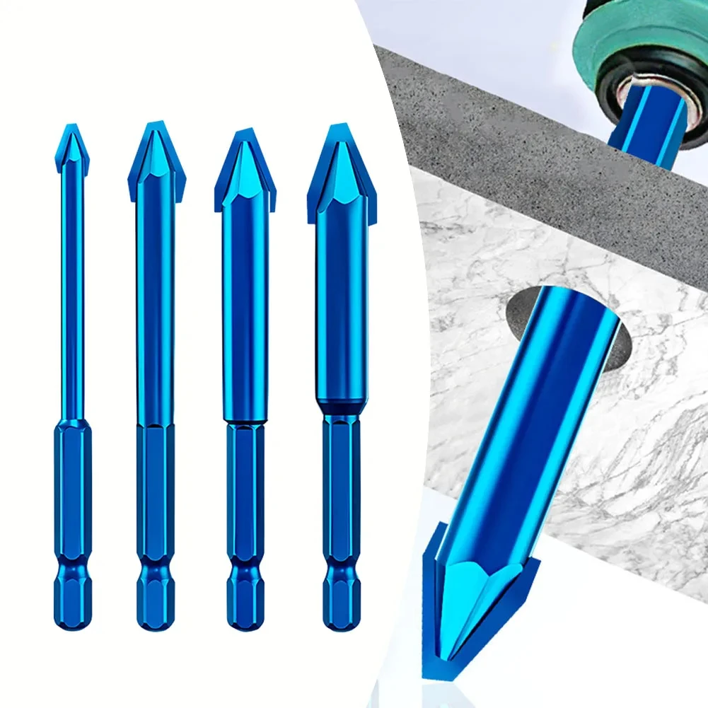 Hexagonal Multifunctional Carbide Tipped Drill Bit For Masonry Plastic Bricks Granite Glass Ceramic Metal Concrete Wood