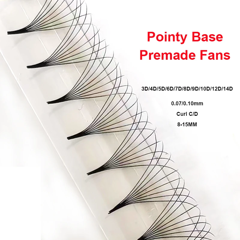 Individual Eyelash Extension Premade Volume Fans Sharp Pointy Base Premade Fans DIY Claster Lashes