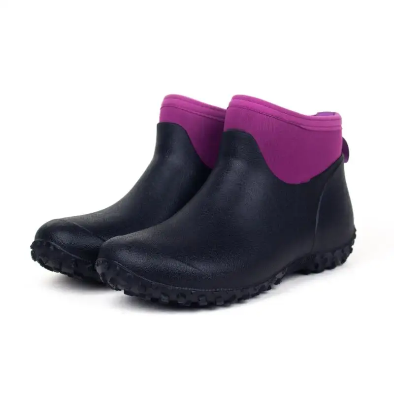Customized you own brand 100% rubber boots top quality integrated moulding rain shoes for women