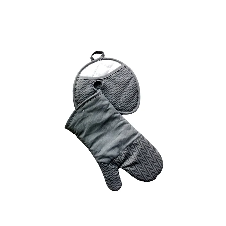 silicone oven mitt neoprene pot holder cotton magnetic pot mitt kitchen set
