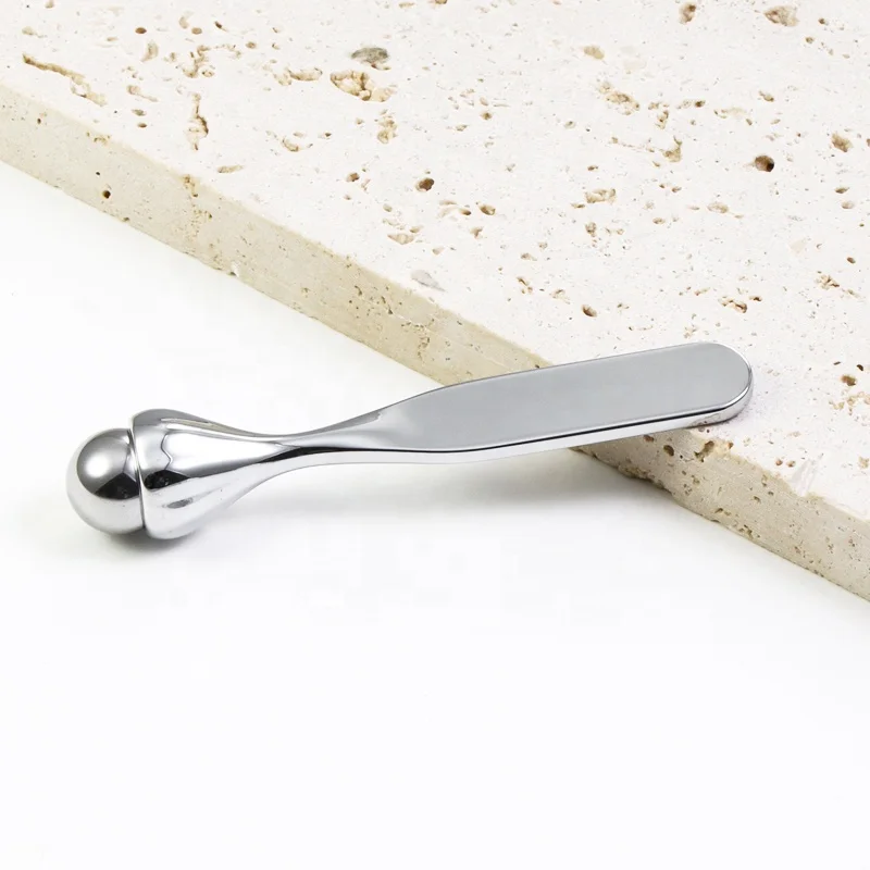 Luxury Mini Metal Eye Massage Spoons Scoop 70mm Mask Spoon with Magnetic ball