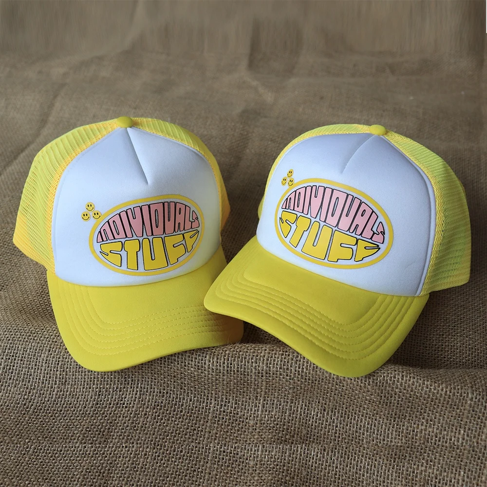 Custom high quality embroidery trucker hats, trucker caps with screen printing logo plain foam trucker caps breathable hat