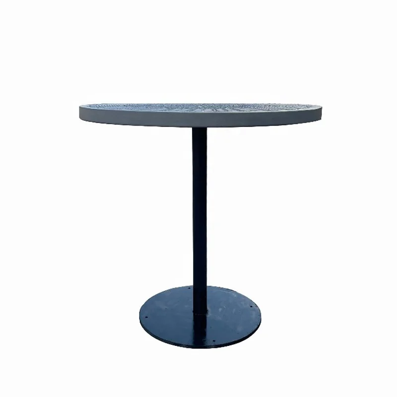 Luxury modern GRC cement table top metal base round Dining table for Home Living Room Furniture