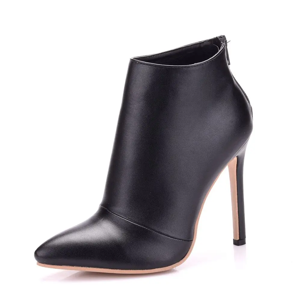
New Fashion Black Sexy Thin High Heel Pointed Toe Ankle Boots Martin Boots Women 