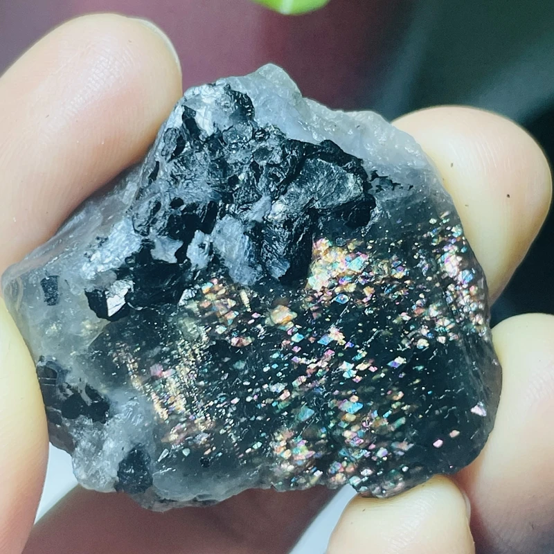 rare Natural Rough Sunstone moonstone with Black tourmaline raw Starlite backbone Crystal Gemstone for sale