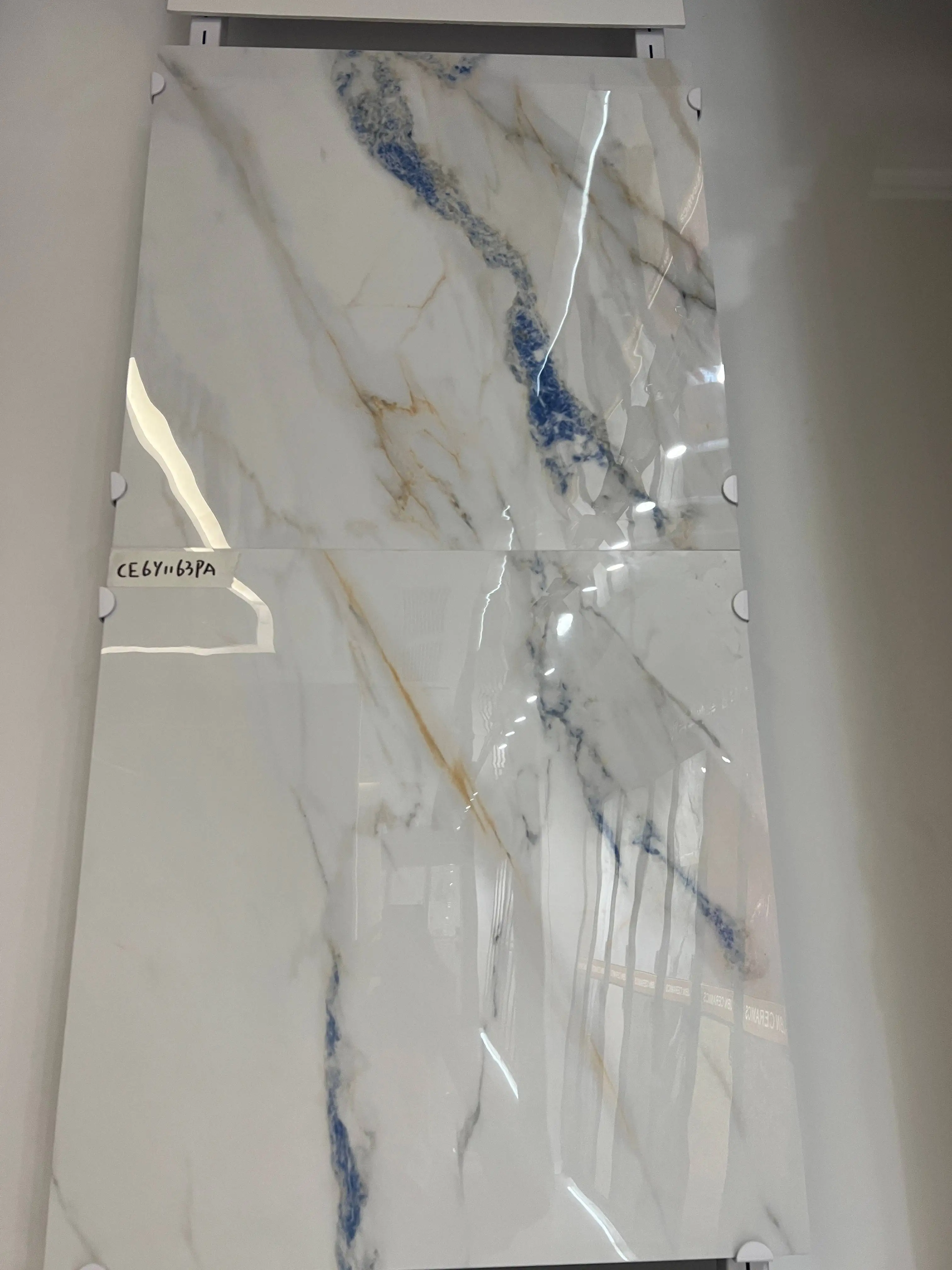 foshan factory 600x600 glossy tile for floor living room full polished porcelain marble ceramic floor tile