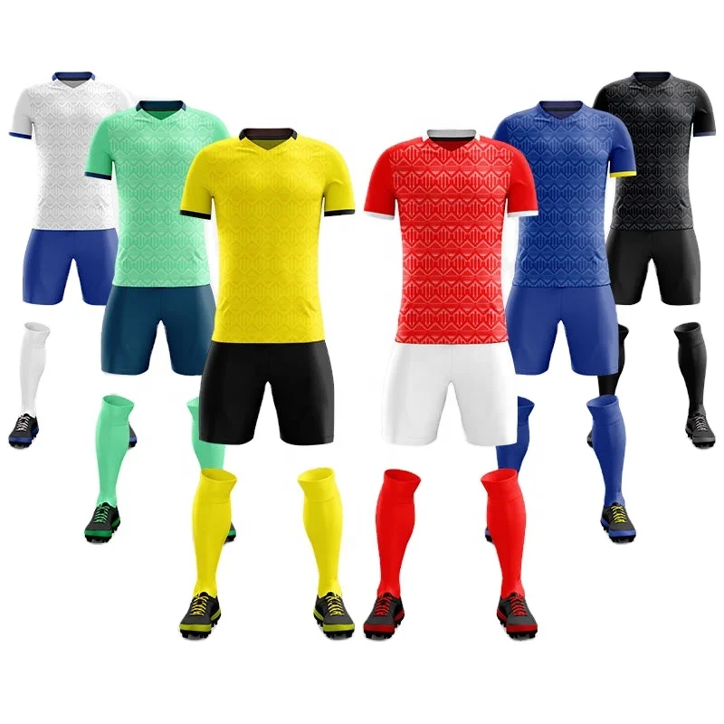 New Custom Team Soccer Wear Vintage Youth Men Football Jersey Pattern Design Soccer Jersey