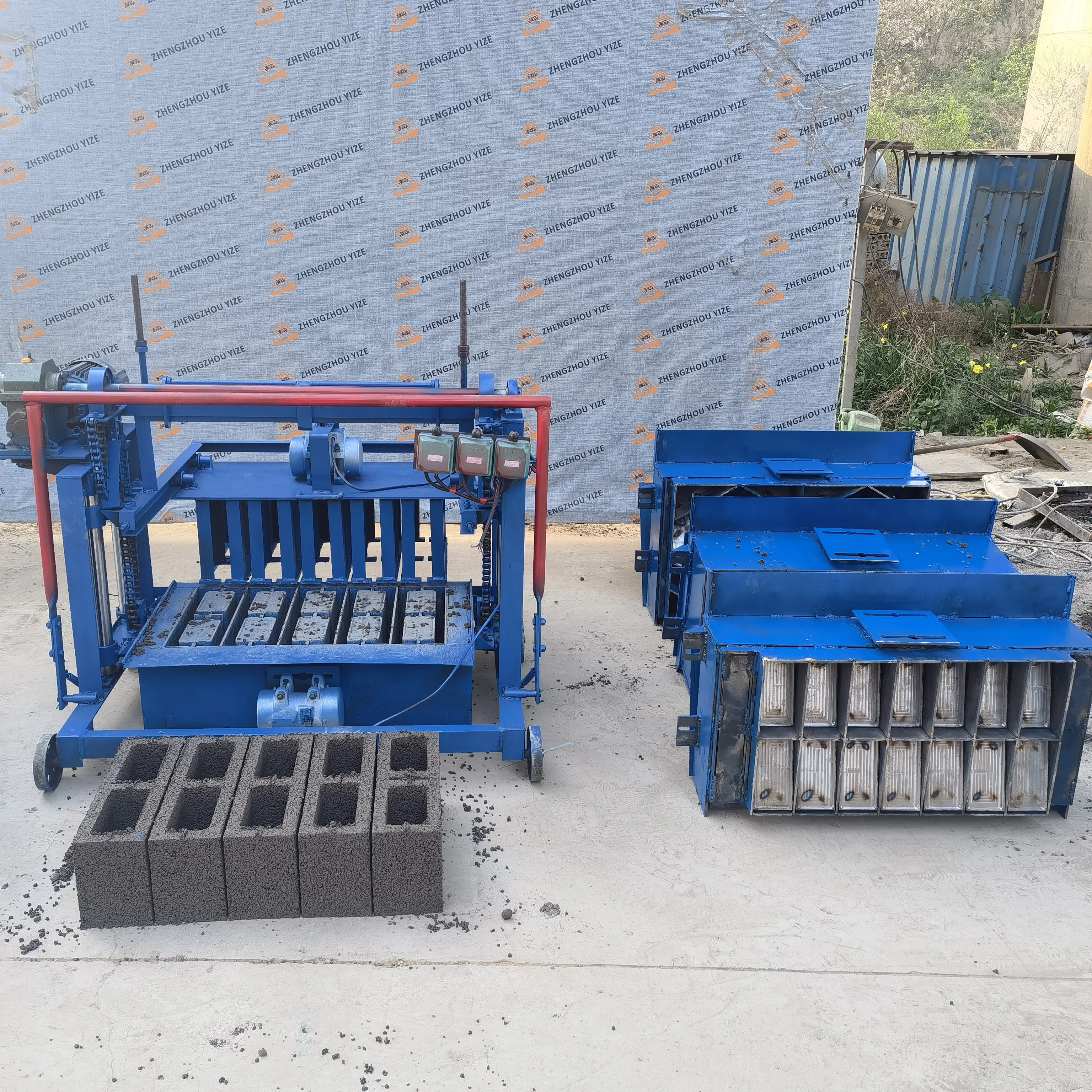 brick making machinery concrete block machine Hollow solid cement clay brick brock making interlocking block making machine