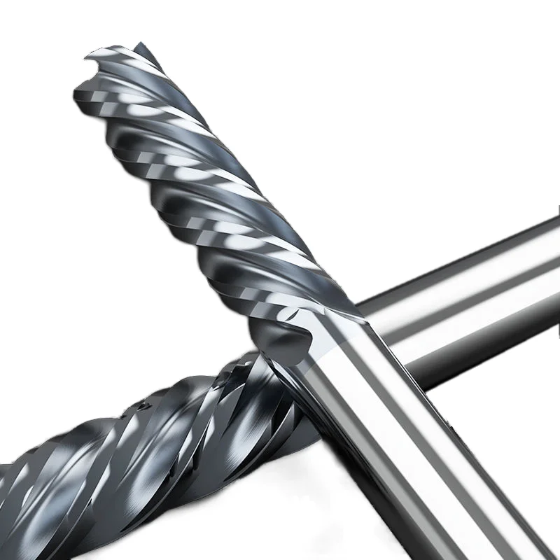 HRC70 four flutes spiral Alnovz3 coated tungsten steel end mill cnc metal engraving bits