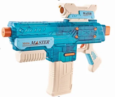 Electric Toy Transparent Water Pistol Battery Rechargeable High Pressure Outdoor Summer Pool Water Squirt Gun