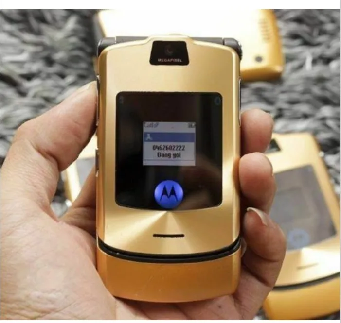  Оригинальный Раскладной телефон для motorola mobile phone V3i в 8 цветах черный серебристый доставка razr