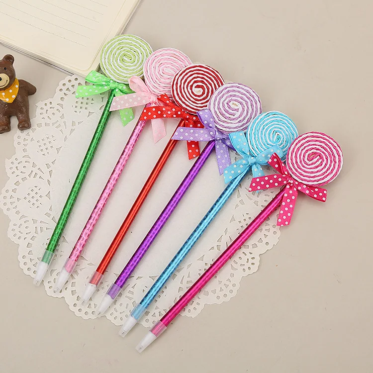 Kawaii Lollipop Ballpoint Pen Cute Novelty Ball Point Pens for Kids Gifts School Office Stationery Supplies