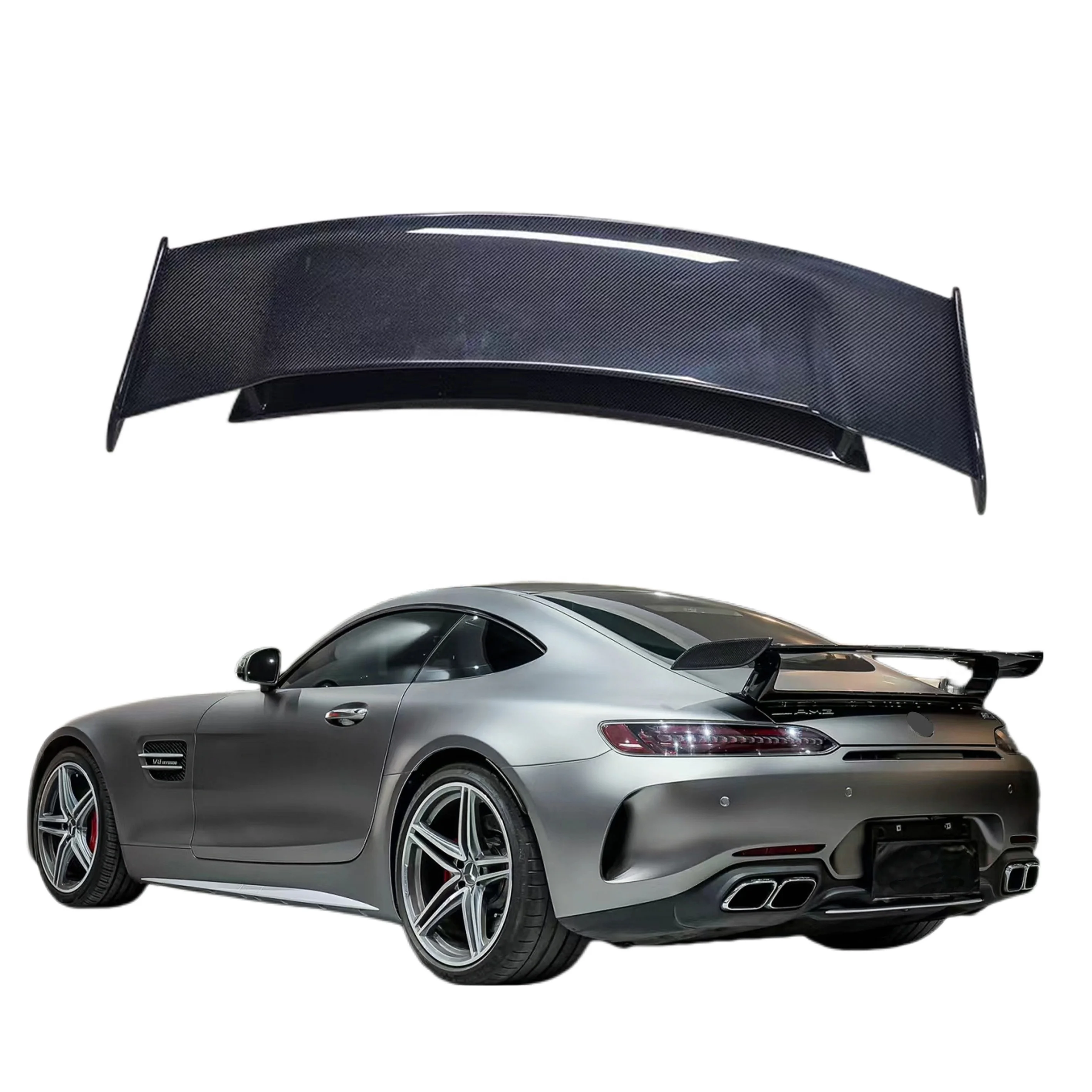 For Mercedes Benz AMG GT63 GT50 IMP Style Two Door Car Rear Dry Carbon Fiber Spoiler