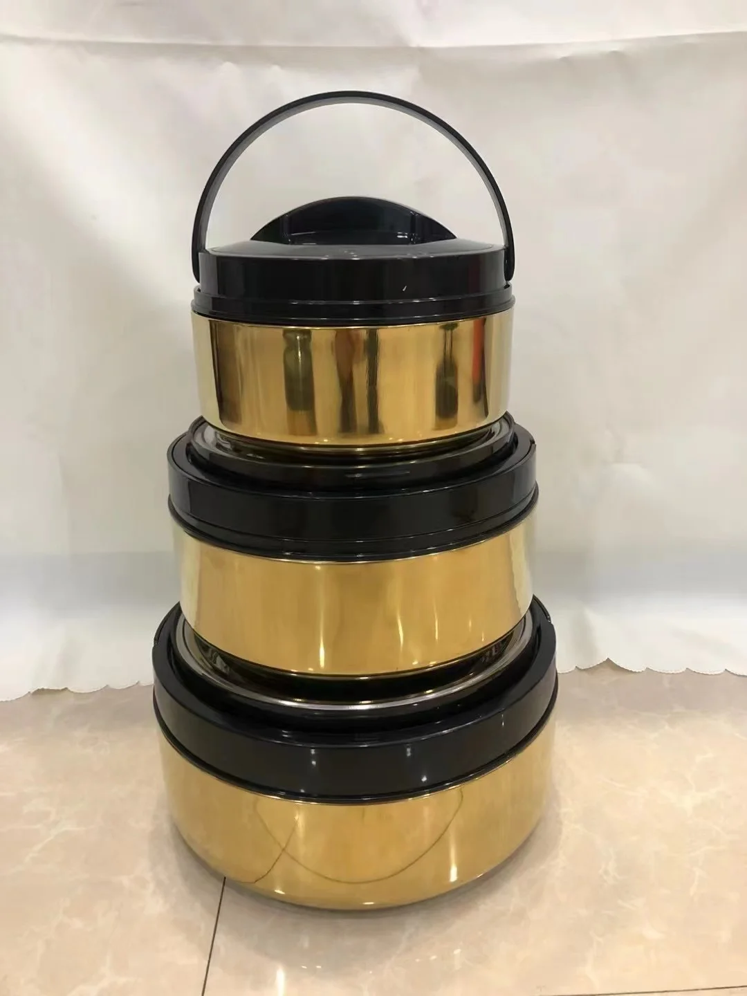 Cooking Casseroles Big Capacity 3pcs Food Warmer Set Casserole 5L+9L+15L Luxury Food Warmer Set
