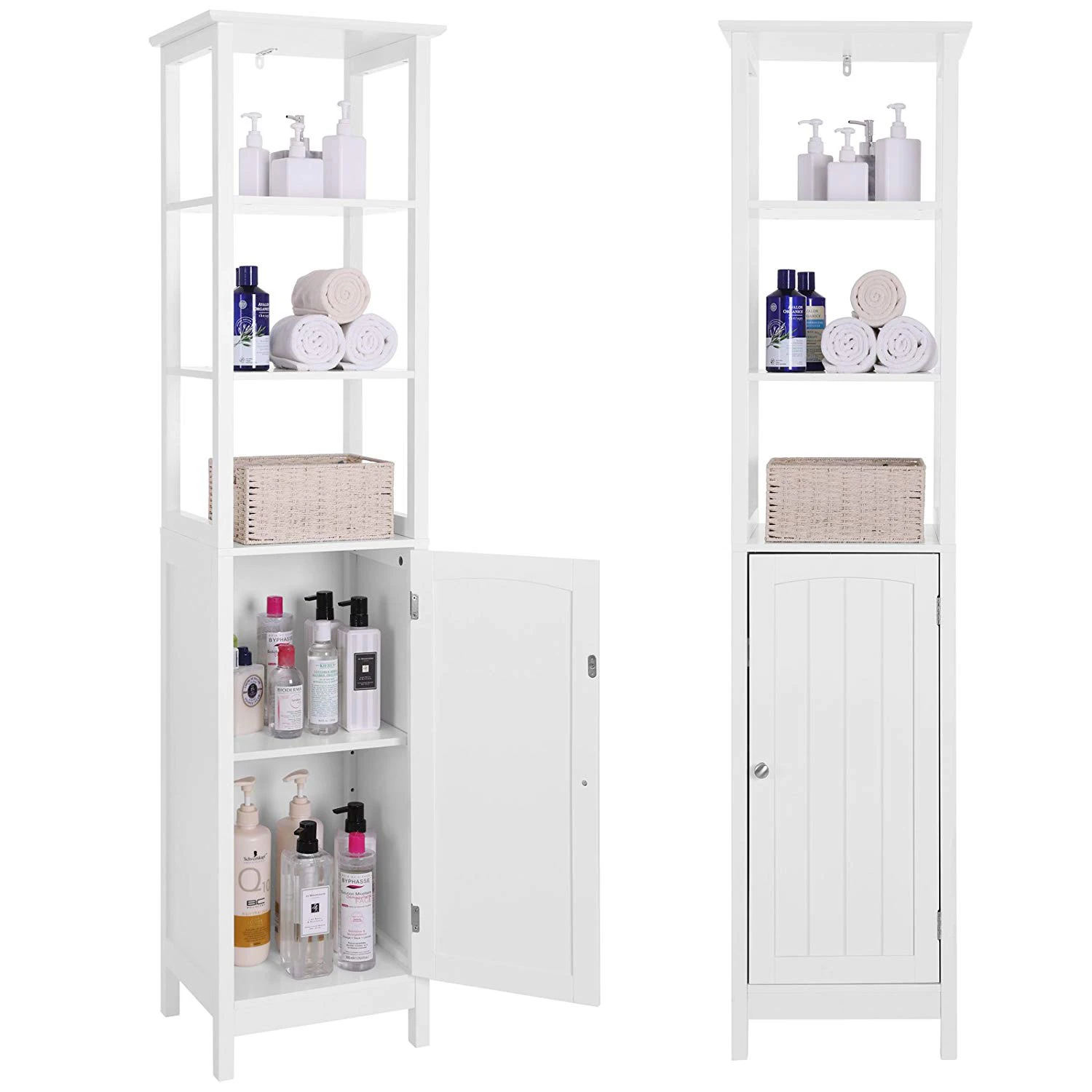 
customized modular plywood corner tall slim bathroom wall cabinet white high gloss for sale 