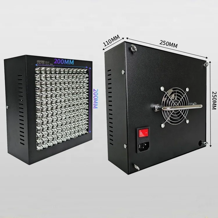 Super power UV LED curing lamps 365nm 395nm 405nm UV portable lamp for drying inks square size curing LED UV light for painting