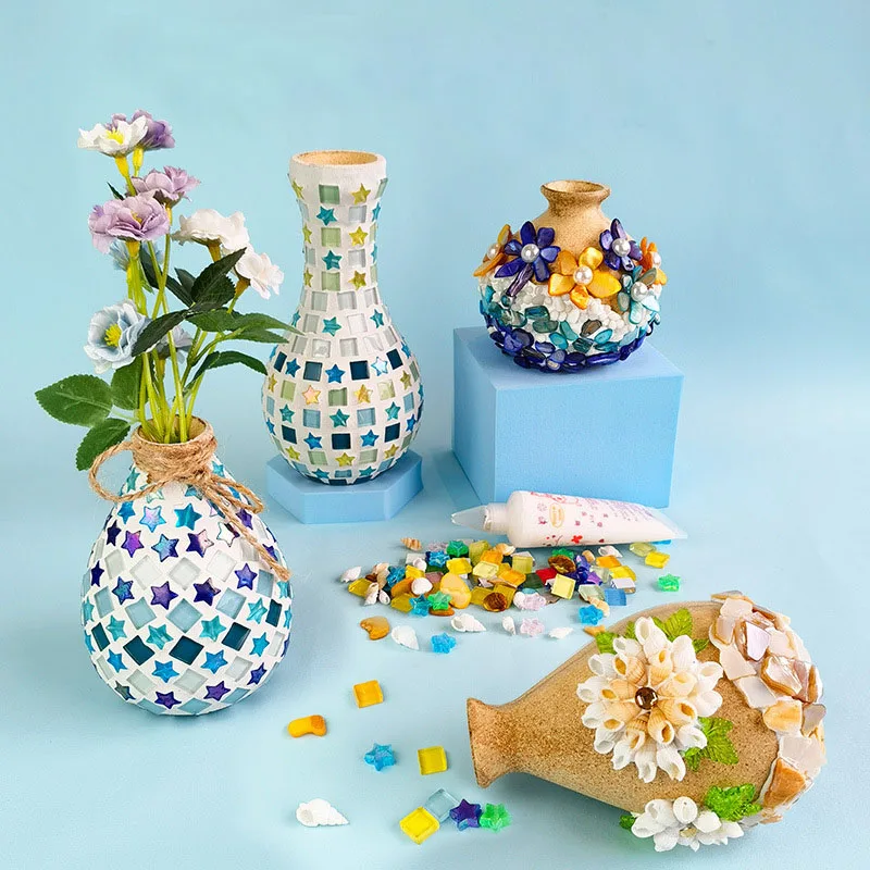 Diy Mosaic Vase Large Material Package Adult Production Children Educational Creative Toy Ornaments Family Decoration Diy Craft