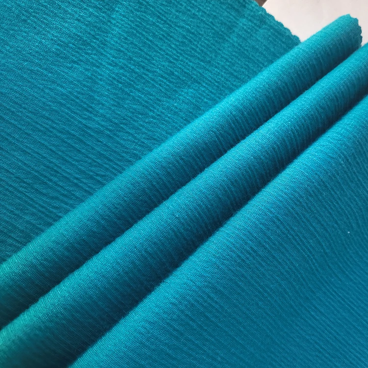 In stock ready to ship polyester spandex jacquard crepe knit fabric