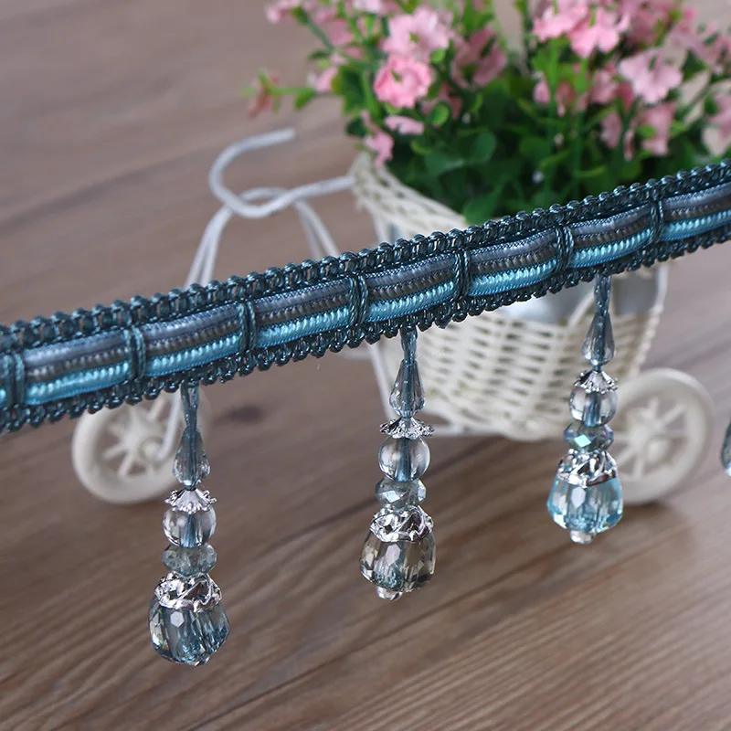 Wholesale Home Decor Wood Beaded Fringe TRIM  For Decorative Curtain & Table cloth