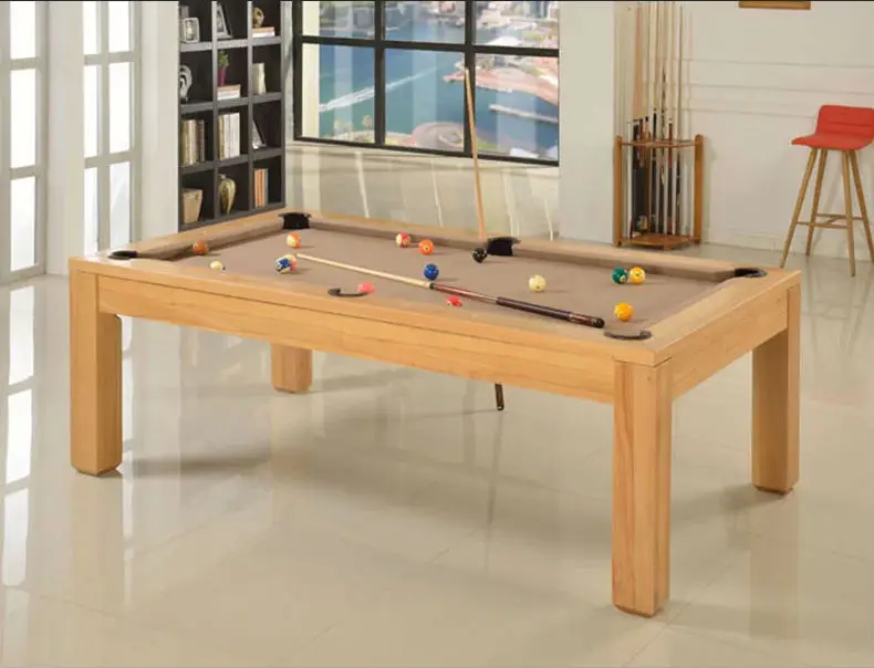 
7ft 8ft dinner pool table slate 2 in 1 solid wood billiard table 