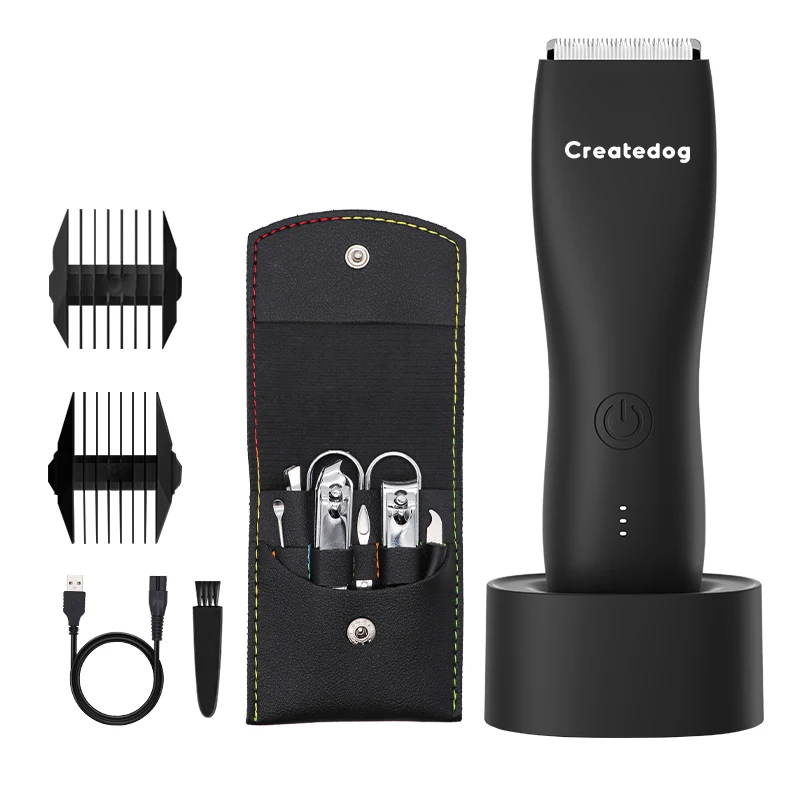 Createdog Black color professional hair trimmer body hair trimming tool electric hair care cutter