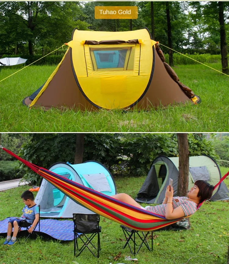 Tent Outdoor Camping Fully Automatic Boat Type Tent Tunnel  Camping  Quick-Opening Waterproof Rainproof Tent